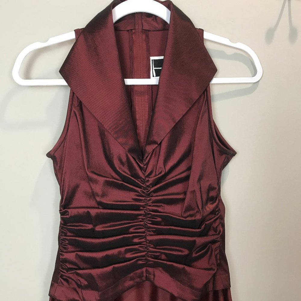 TADASHI full length taffeta dress Sz 4